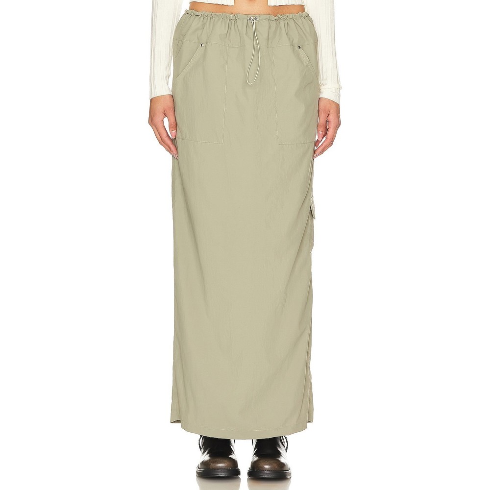 Lovers and Friends Marni Maxi Skirt in Sage Green new
